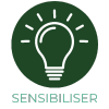 Logo d'une ampoule, représentant l'une des missions d'ATR : sensibiliser